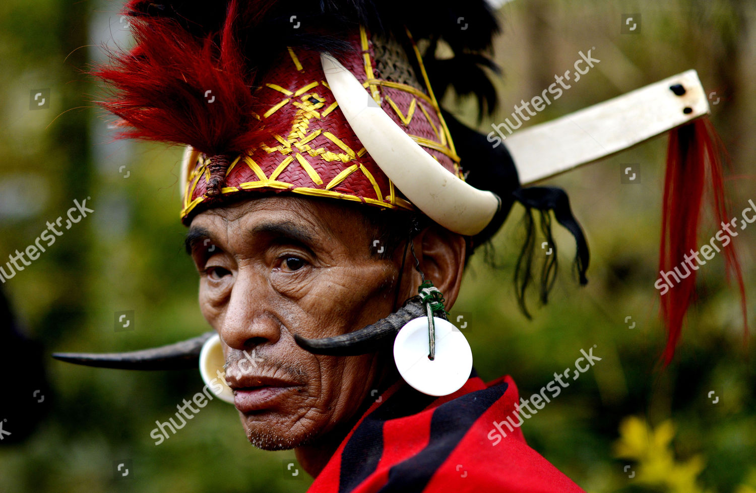 Konyak Naga Tribesman His Traditional Dress Editorial Stock Photo