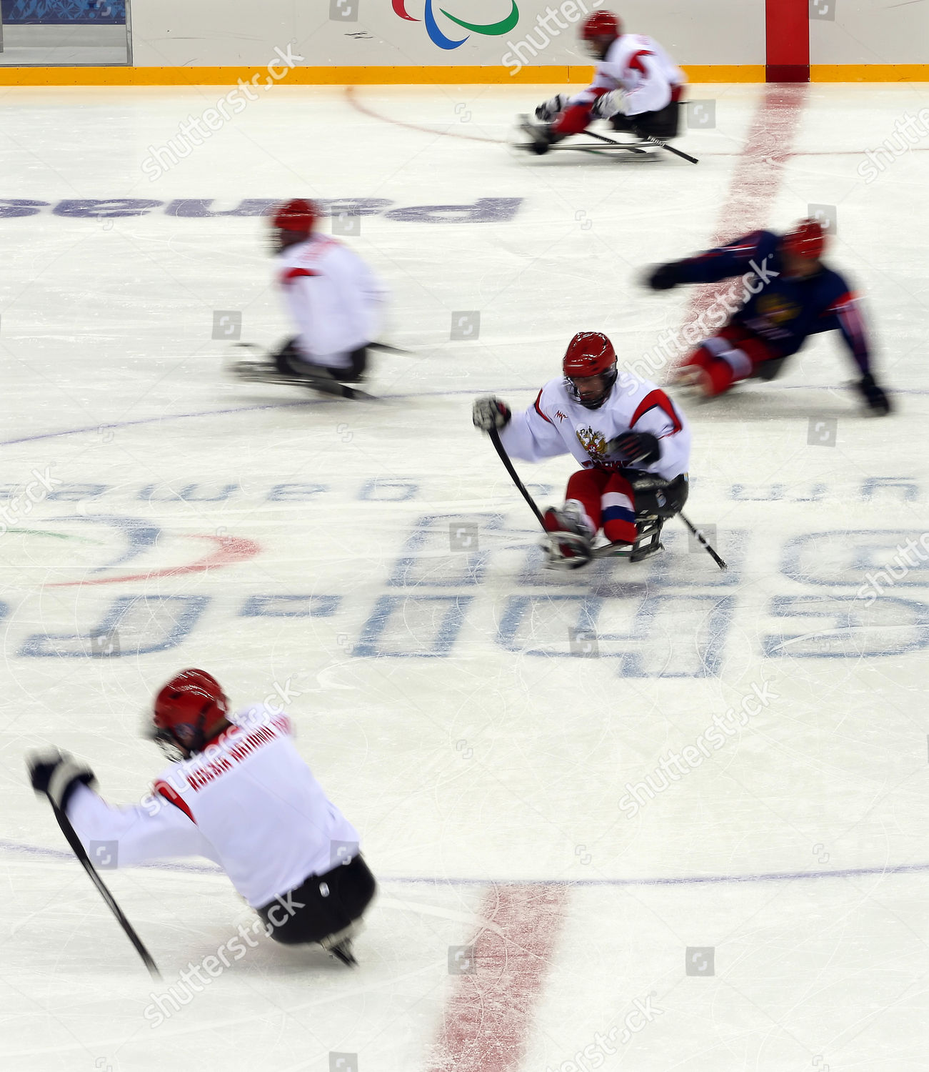 Members Russian Paralympic Sledge Hockey Team Editorial Stock Photo ...