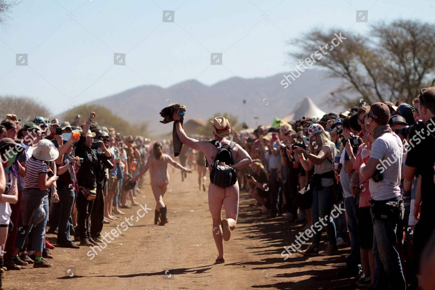 Festival Goers Take Part Naked Run Editorial Stock Photo - Stock Image |  Shutterstock