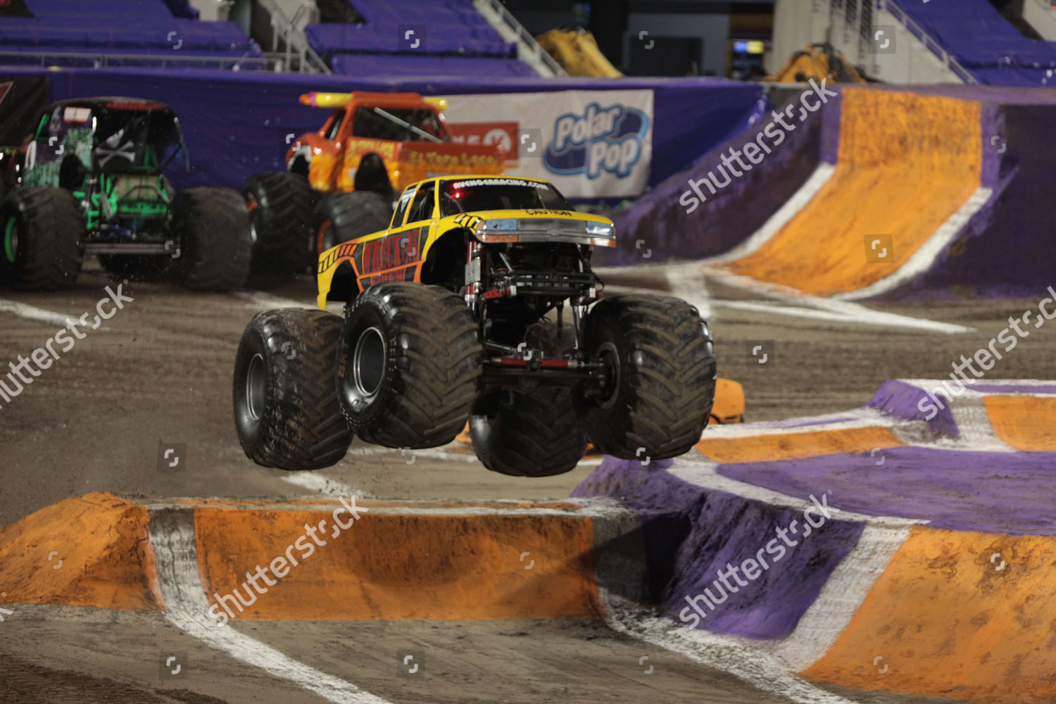 January 21, 2017: The Monster truck Xtermigator driven by JR McNeal, during  the Monster Jam at Camping World Stadium, in Orlando, Florida. Robert John  Herbert/CSM. (Cal Sport Media via AP Images Stock