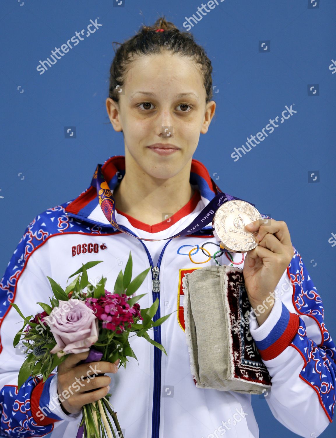 Bronze Medalist Anja Crevar Serbia Poses Editorial Stock Photo Stock