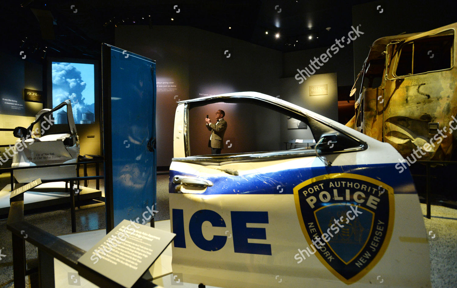 Man Looks Over Display Destroyed Police Editorial Stock Photo - Stock ...