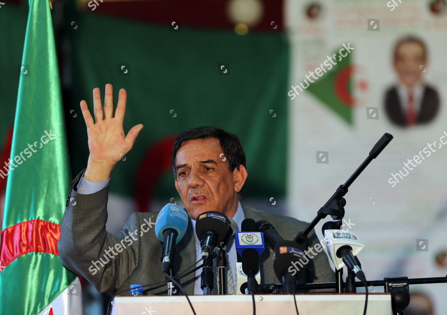 Algerian Presidential Candidate Moussa Touati Delivers Editorial Stock ...