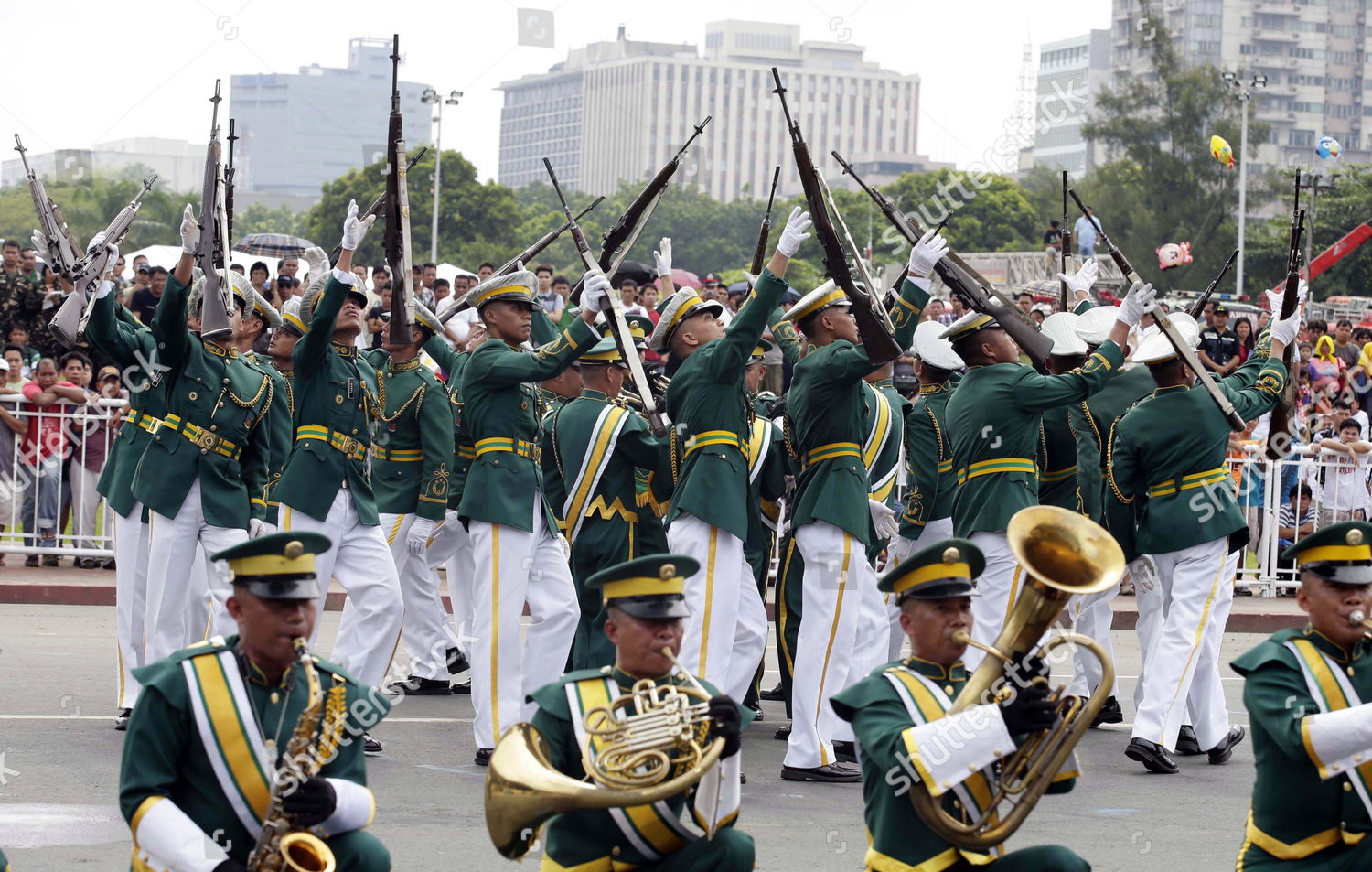 Members Philippine Army Rifle Band Perform Editorial Stock Photo