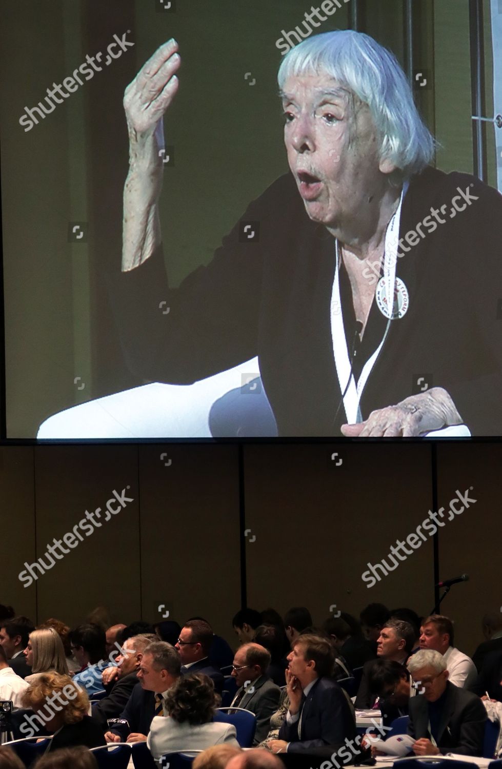 Lyudmila Alexeyeva Head Moscow Helsinki Group Editorial Stock Photo