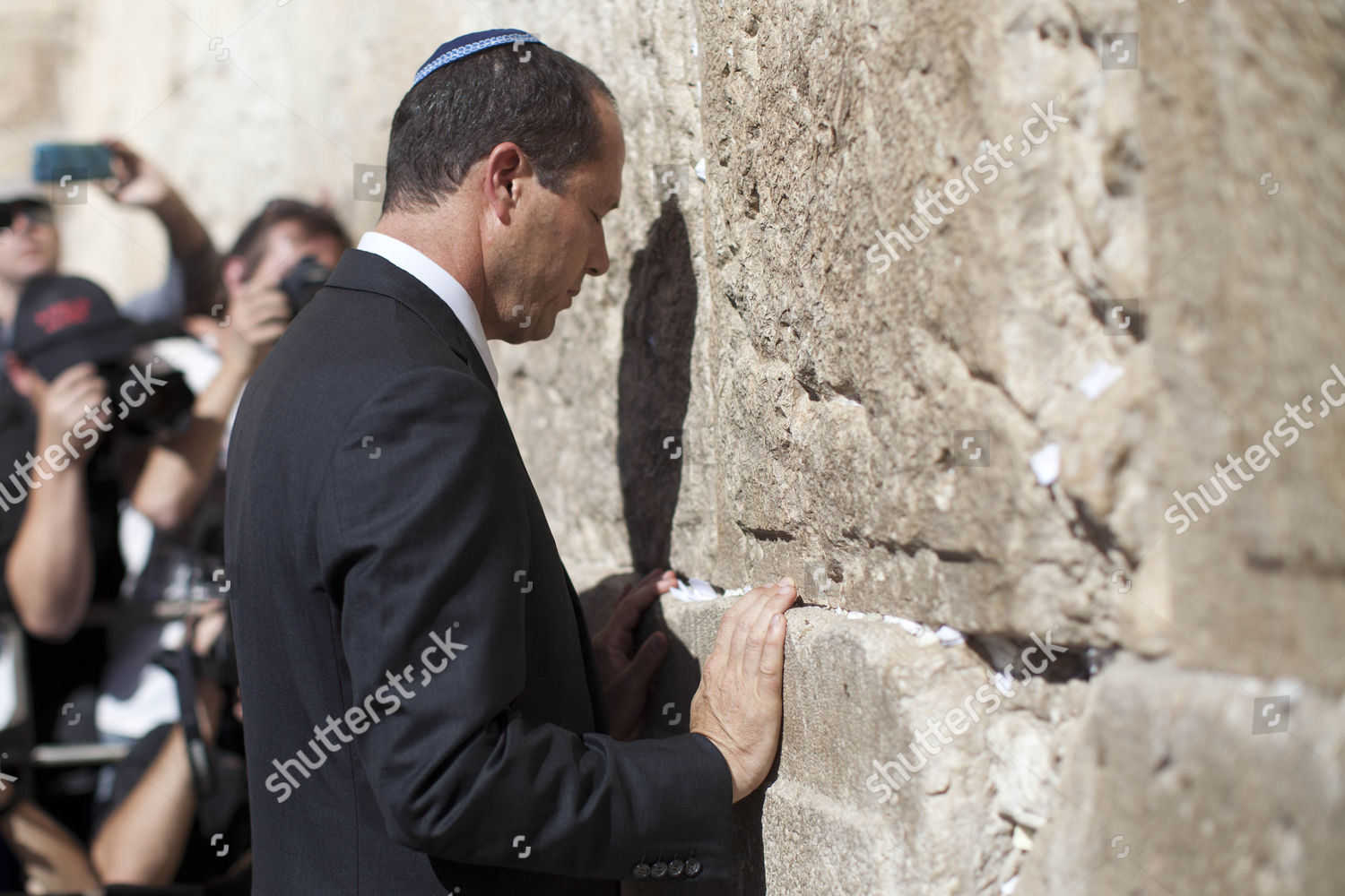 Reelected Jerusalem Mayor Nir Barkat Touches Editorial Stock Photo ...