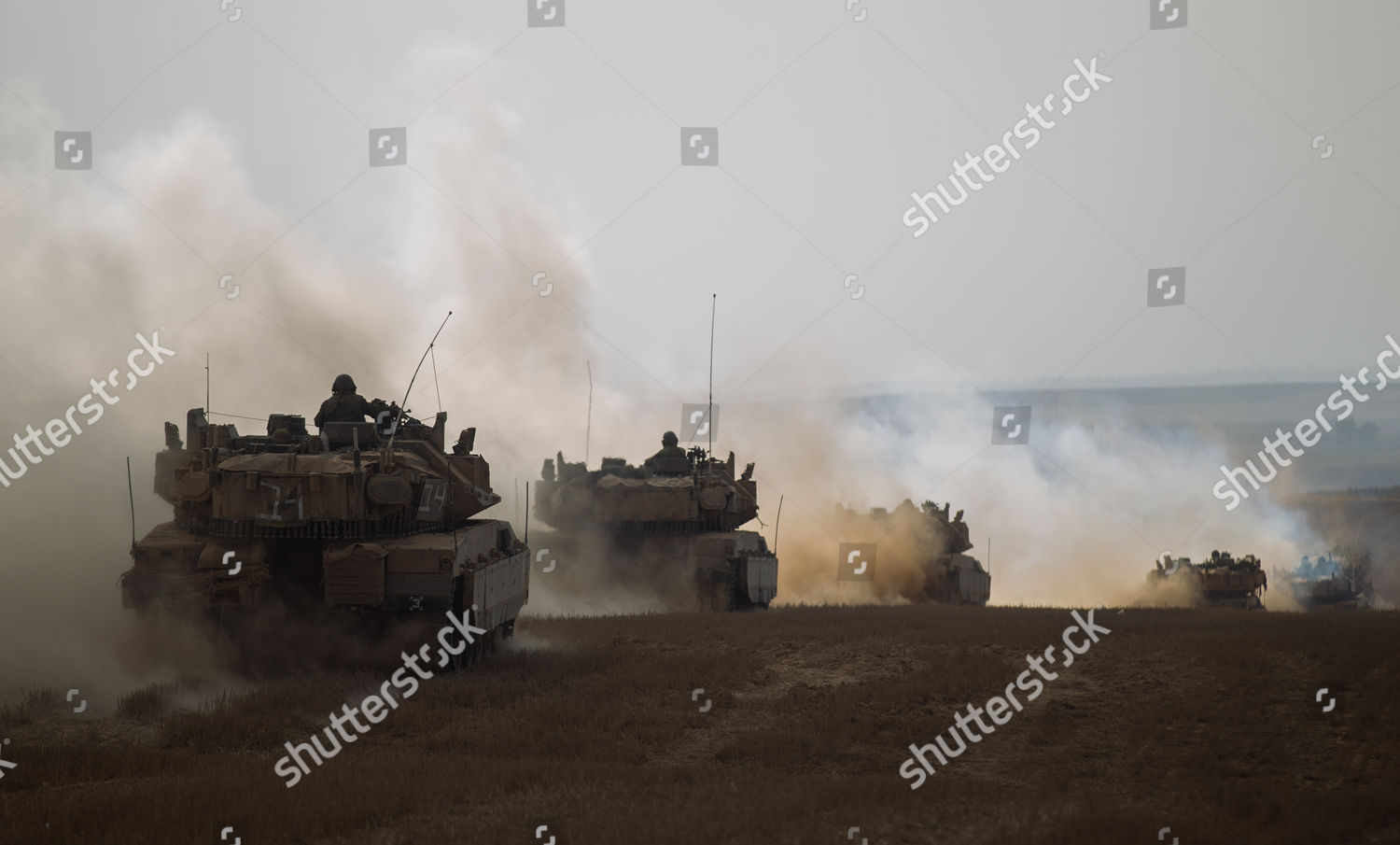 Column Israeli Merkava Tanks Leaving Gaza Editorial Stock Photo - Stock ...