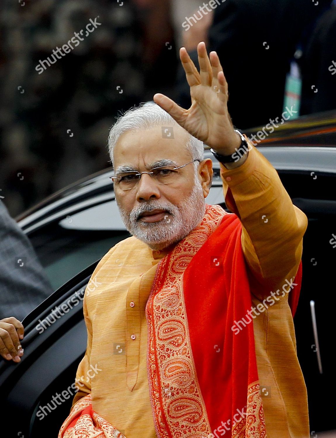 Indian Prime Minister Narendra Modi Waves Editorial Stock Photo - Stock ...