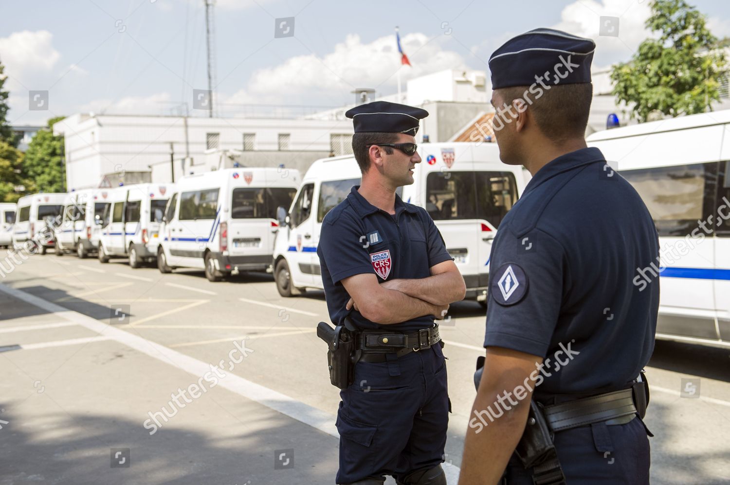 Policemen Stand Front Police Station Parisian Editorial Stock Photo ...