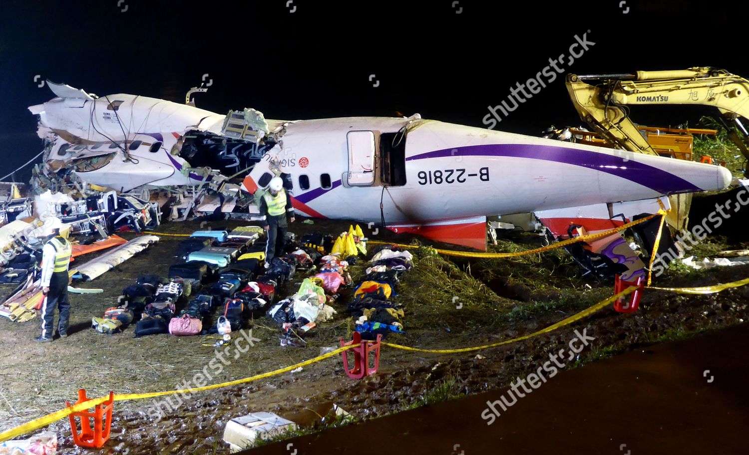 Wreckage Transasia Airways Flight Ge235 Passenger Editorial Stock Photo ...