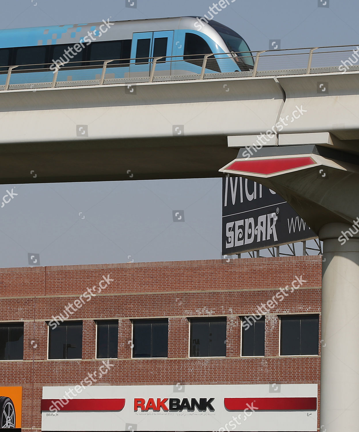 Dubai Metro Passes Close Branch Ras Alkhaimah Editorial Stock