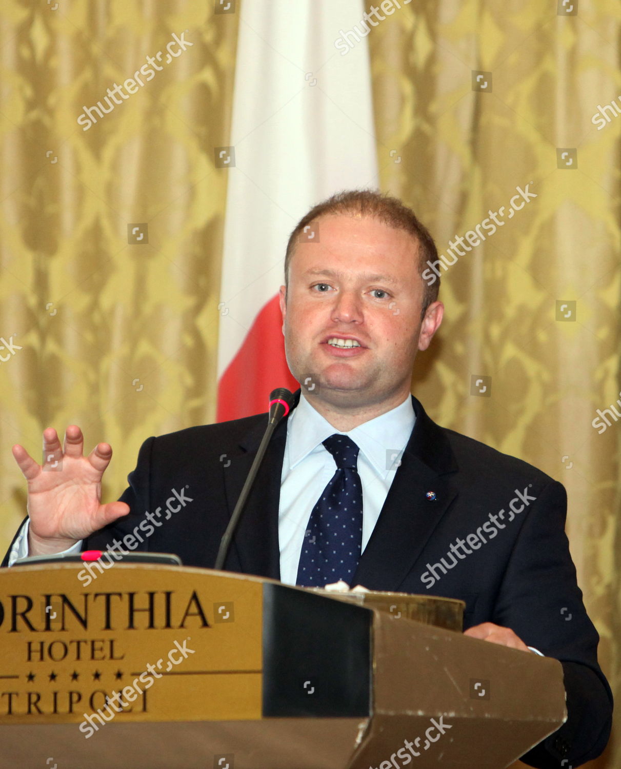 Maltese Prime Minister Joseph Muscat Speaks Editorial Stock Photo