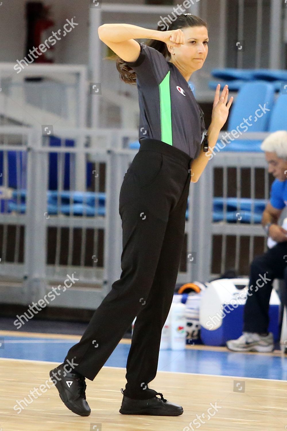 Fiba Referee Jelena Tomic Gestures During Editorial Stock Photo Stock