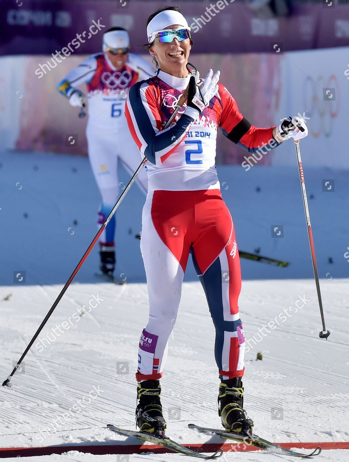 Marit Bjoergen Norway Celebrates Winning Gold Editorial Stock Photo ...