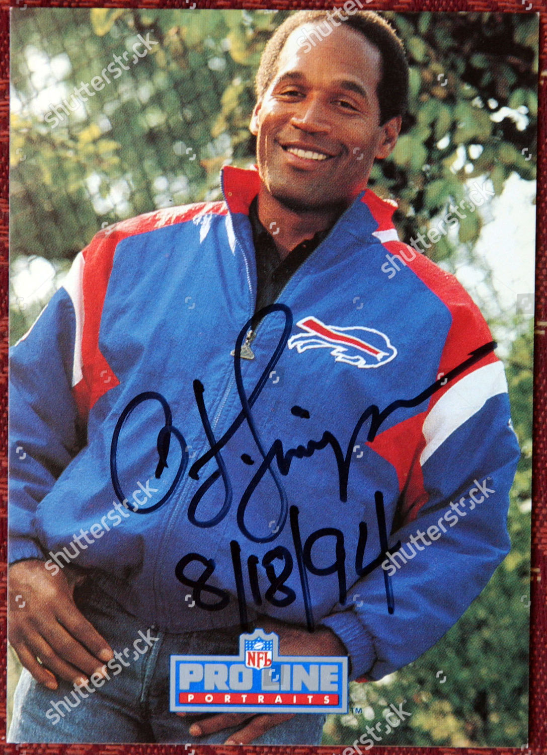 Oj Simpson Football Cards Signed Jail Editorial Stock Photo - Stock Image