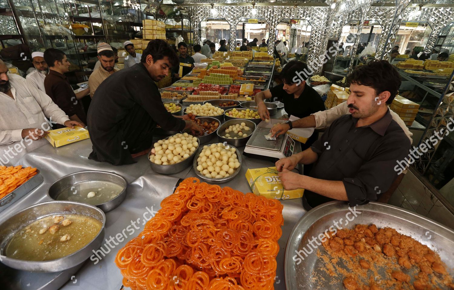 Pakistan Vendors Sell Sweets Ahead Biggest Editorial Stock Photo