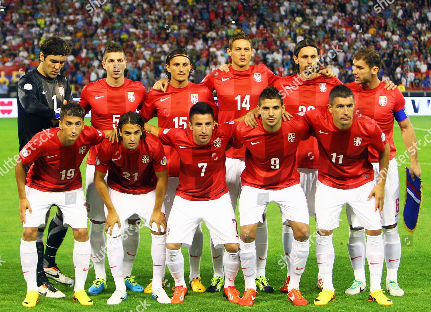 Serbian National Soccer Team Players Front Row Editorial Stock Photo Stock Image Shutterstock