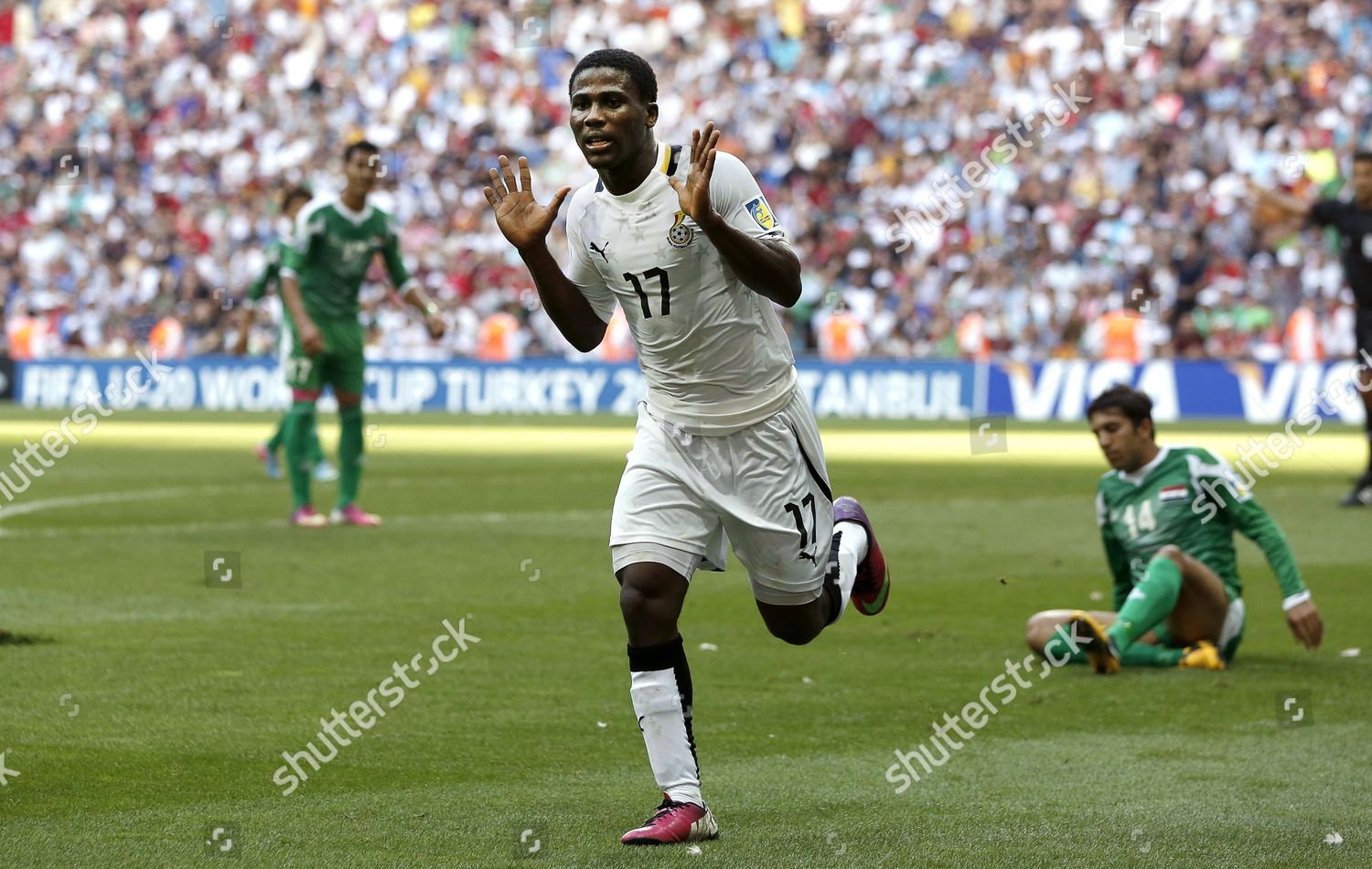 Ebenezer Assifuah Ghana Celebrates After Scoring Editorial Stock Photo