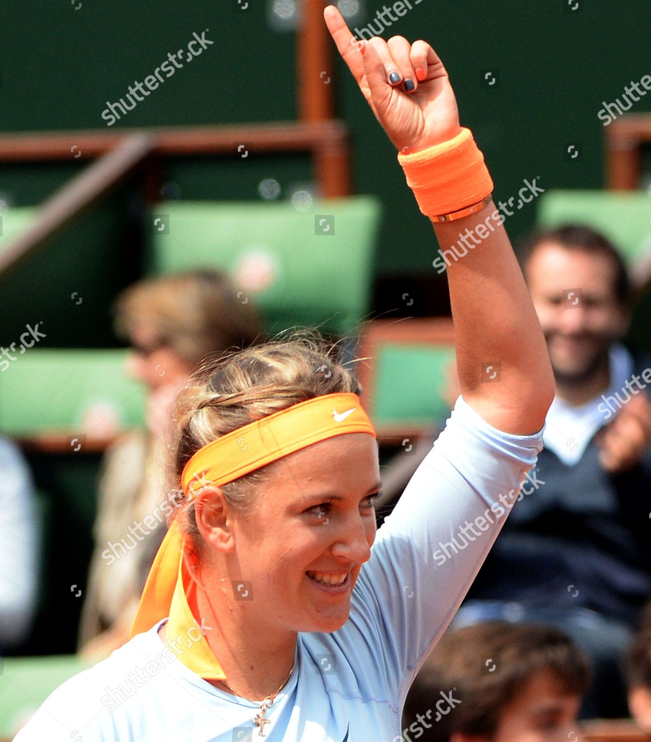 Victoria Azarenka Belarus Celebrates After Winning Editorial Stock