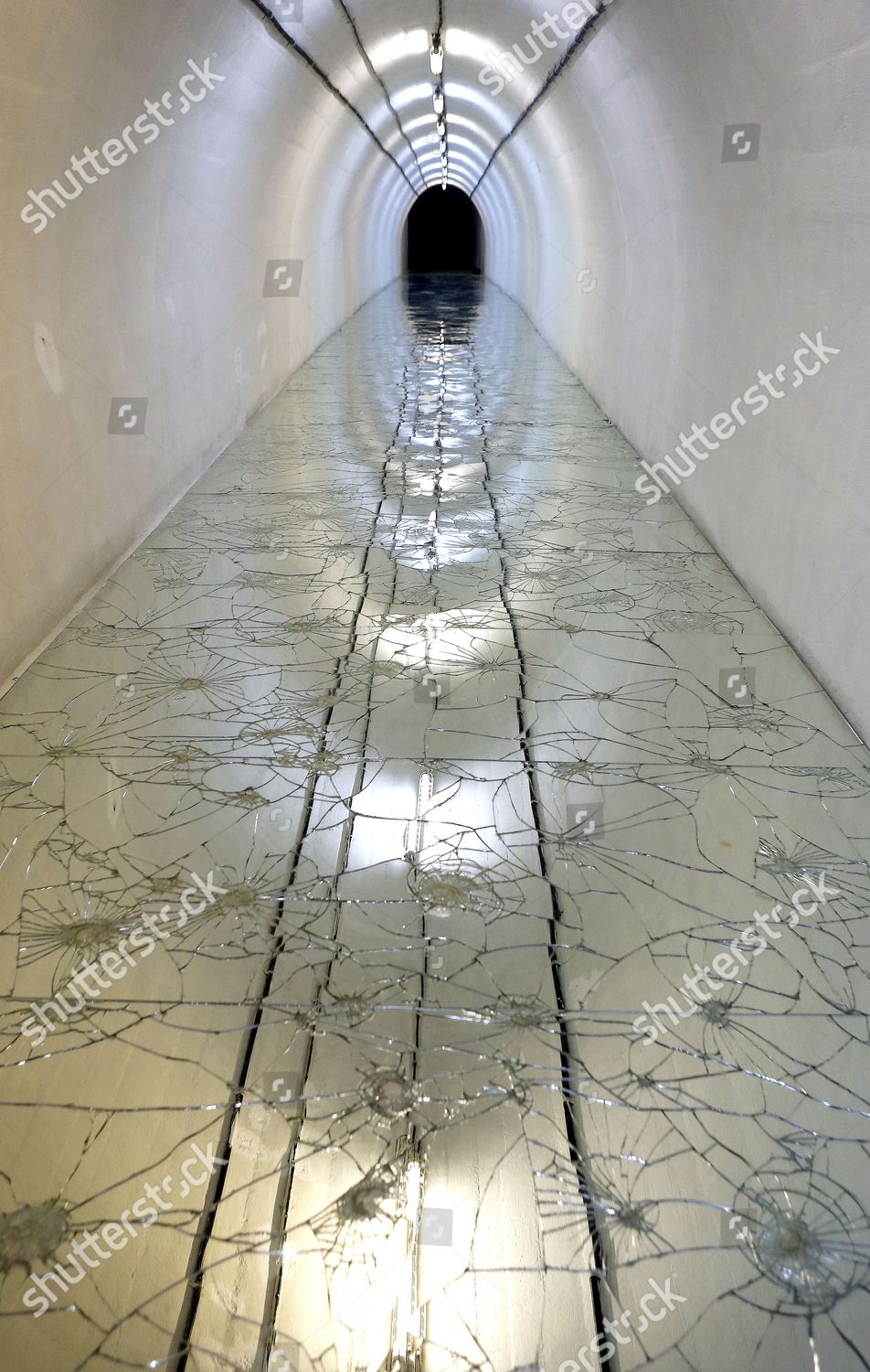Photo Taken 23 April 2015 Shattered Mirror Editorial Stock Photo