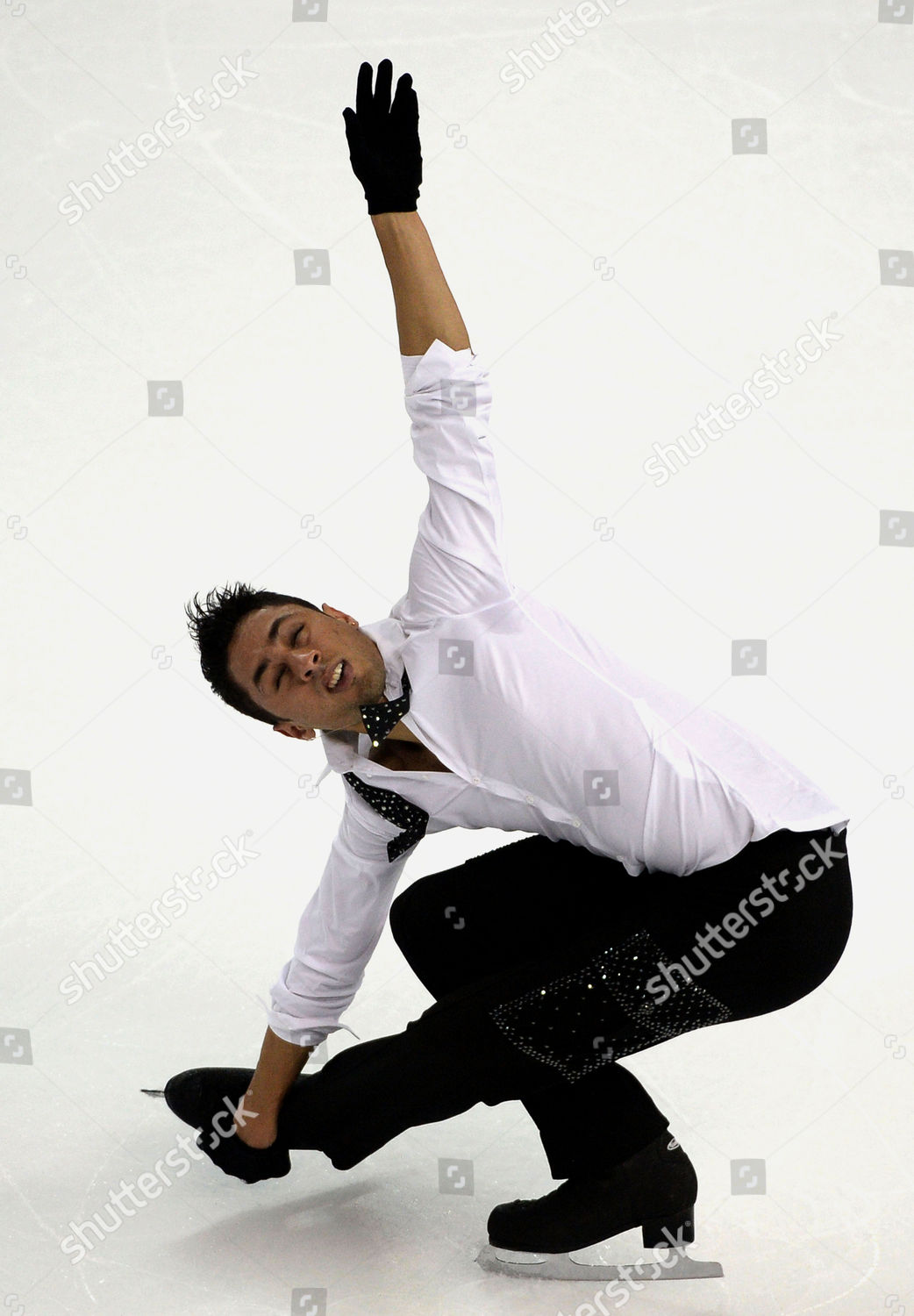 CHAFIK BESSEGHIER FRANCE PERFORMS DURING ISU Editorial Stock Photo