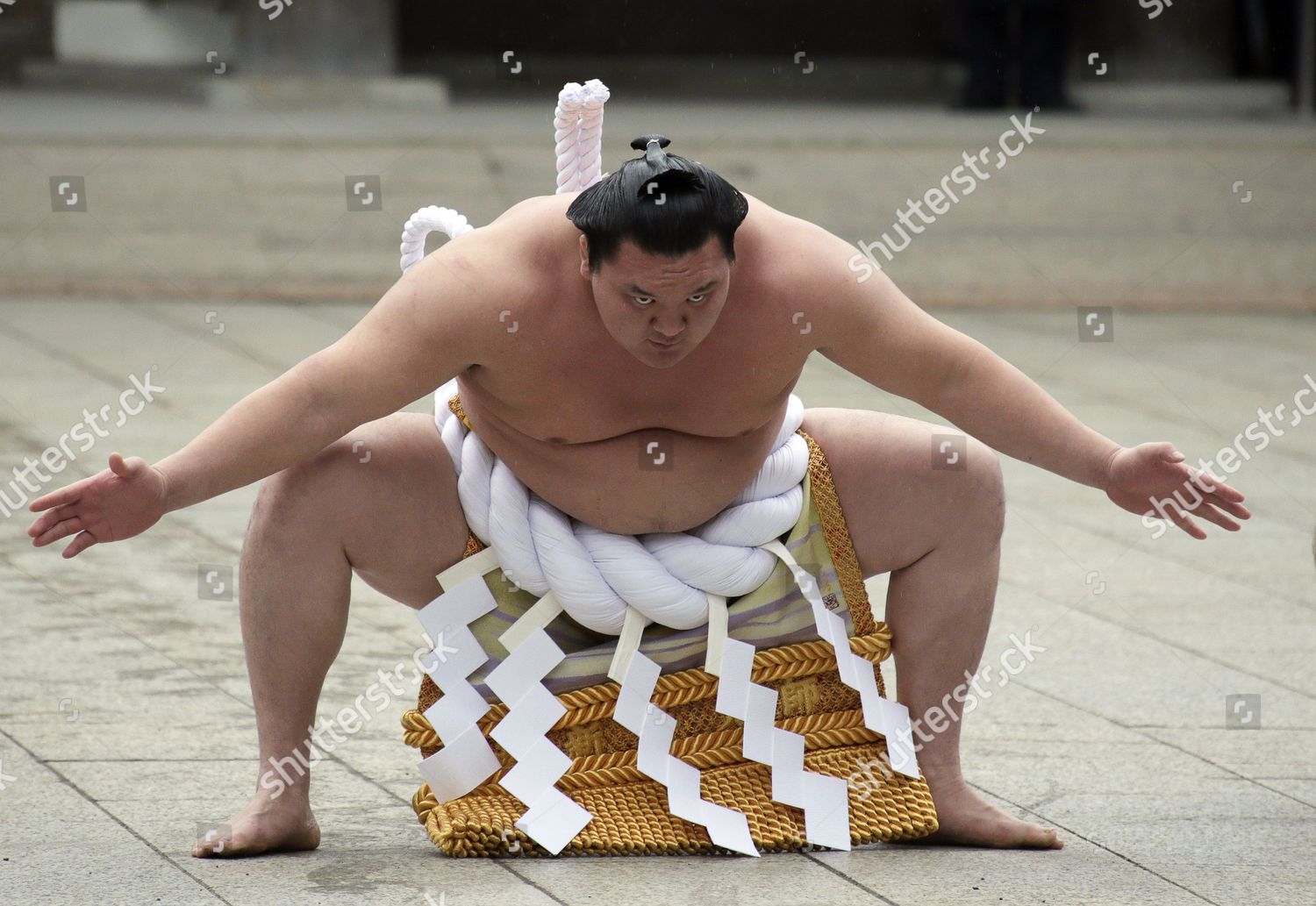 Yokozuna Grand Champion Sumo Wrestler Hakuho Editorial Stock Photo ...