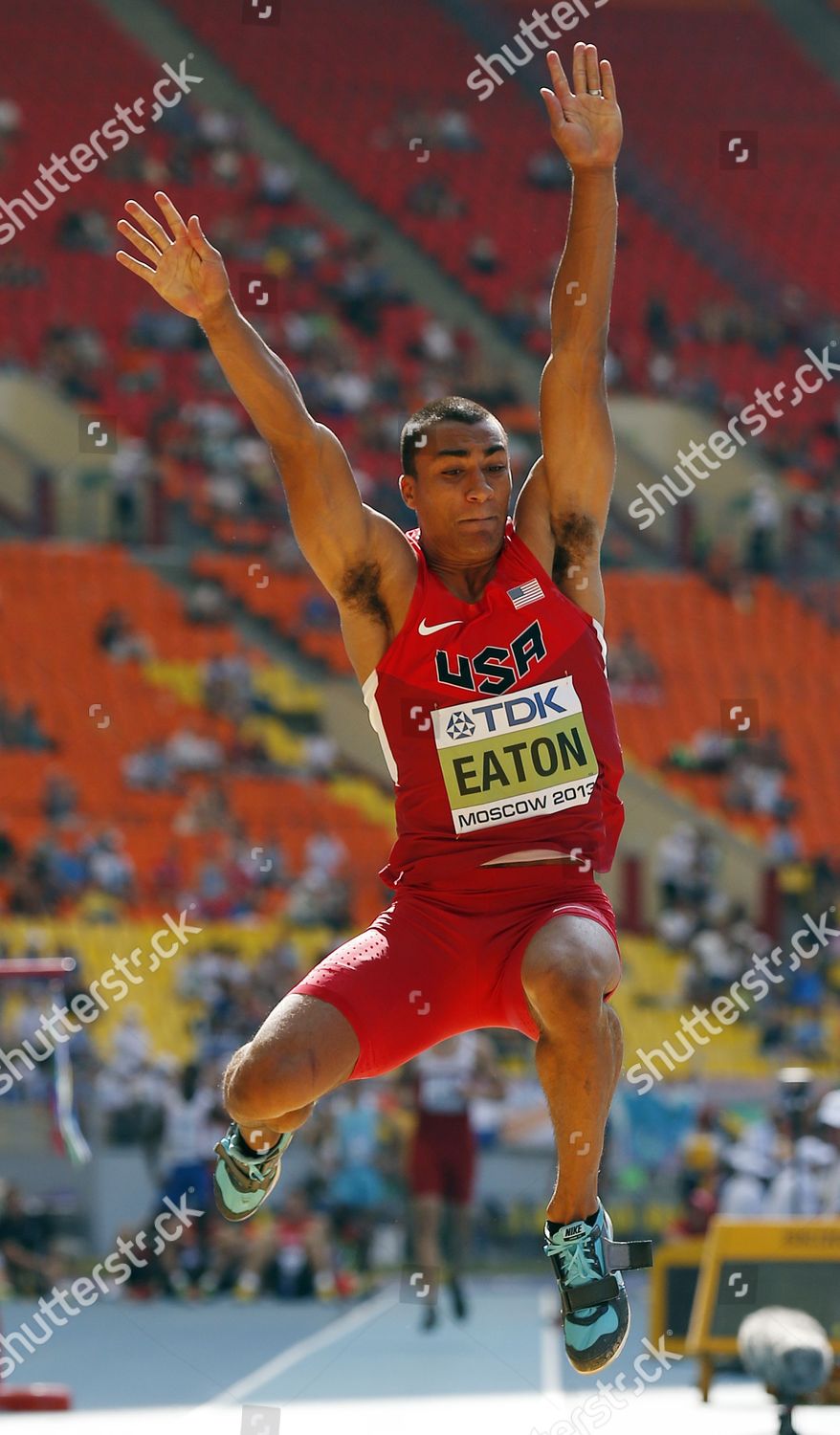 Ashton Eaton Us Competes Long Jump Editorial Stock Photo Stock Image