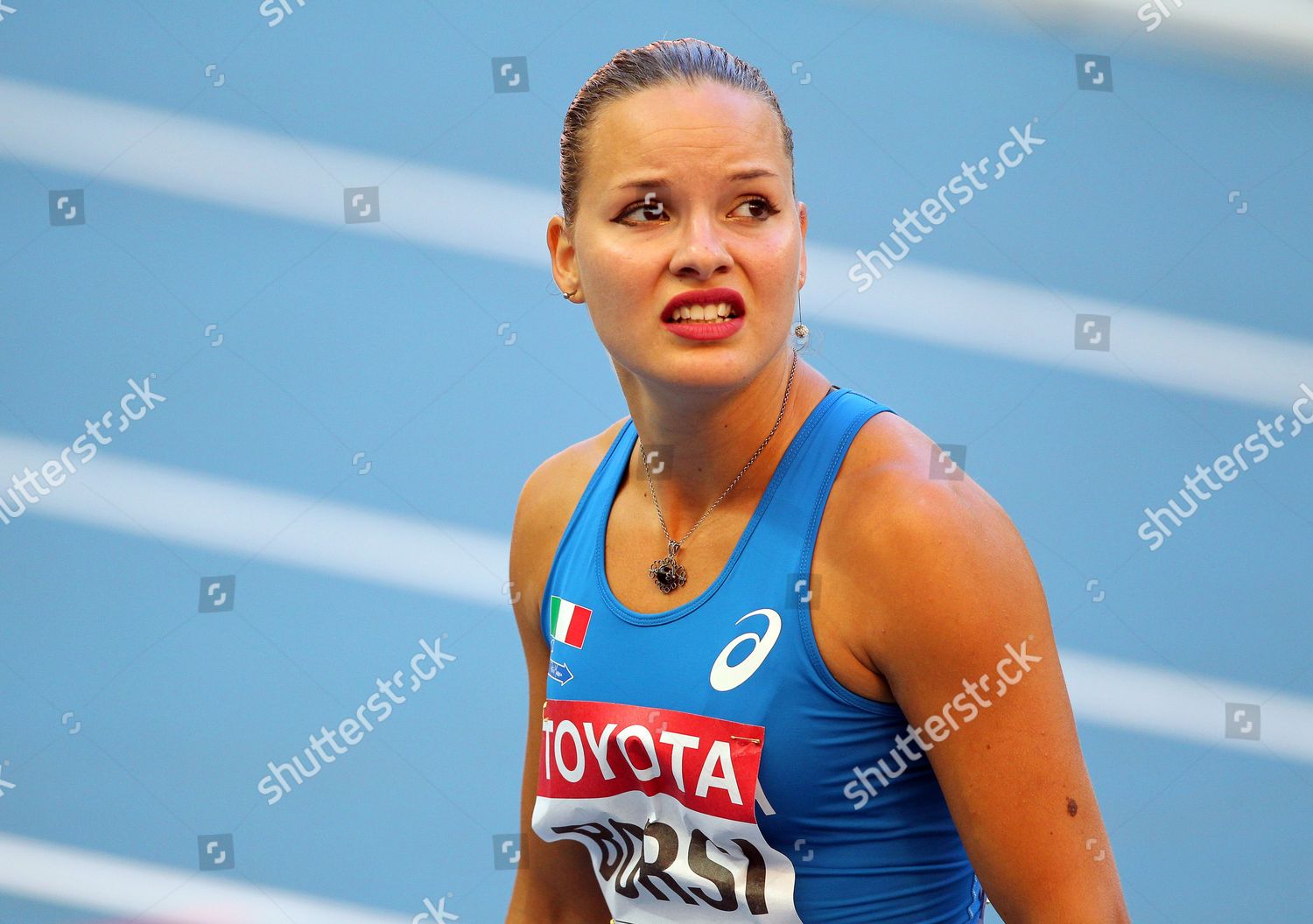 Italys Veronica Borsi Reacts After Competing Editorial Stock Photo