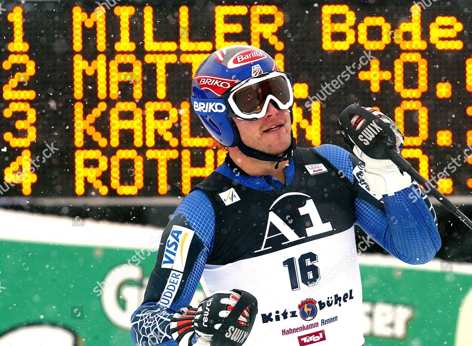 Bode Miller Usa Celebrates Finishing Area Editorial Stock Photo - Stock