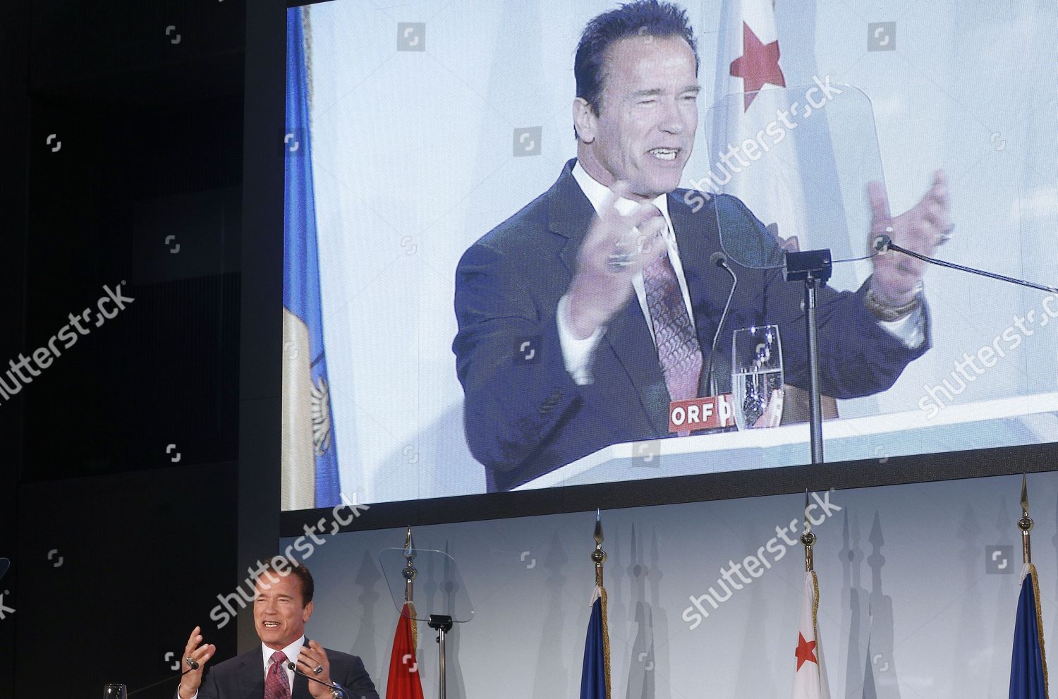 Former California Governor Actor Arnold Schwarzenegger Editorial Stock