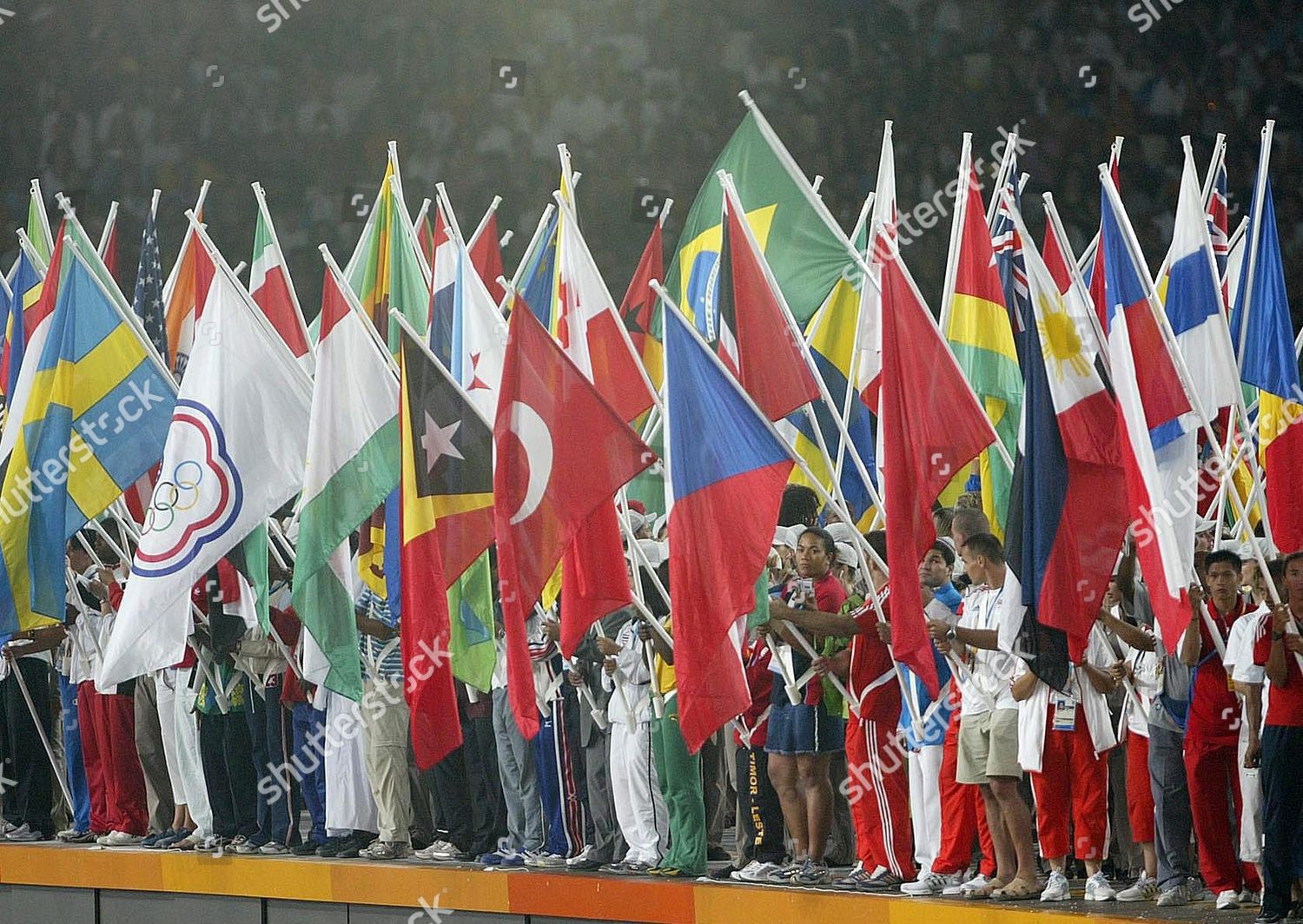 Team Flag Bearers Olympic Stadium During Editorial Stock Photo - Stock ...