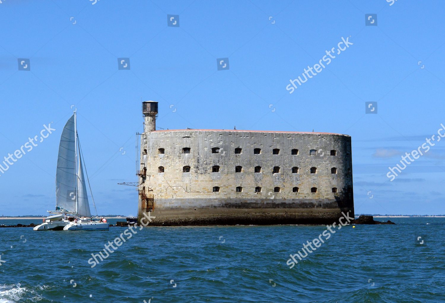 Fort Boyard Artillery Emplacement Guarding Estuary Editorial Stock ...