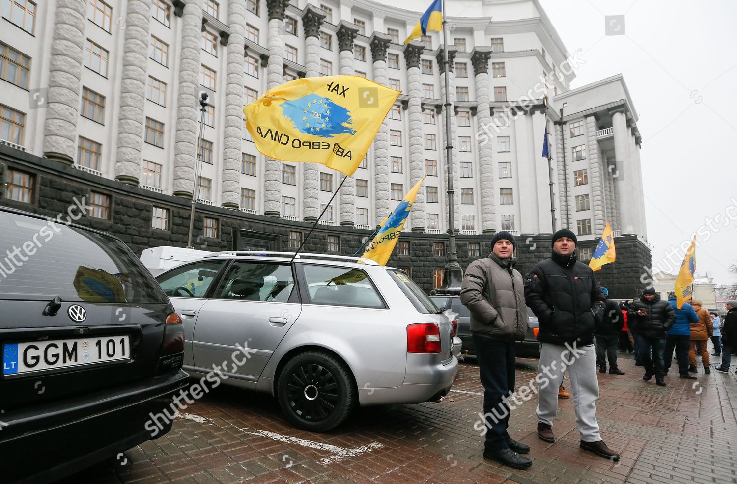 Owners Foreignregistered Cars Attend Protest Front Cabinet