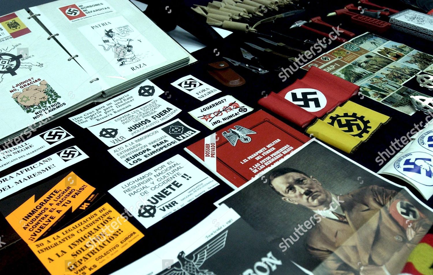 Posters Insignias Sticks On Ultra Rightwind Nazi Editorial Stock