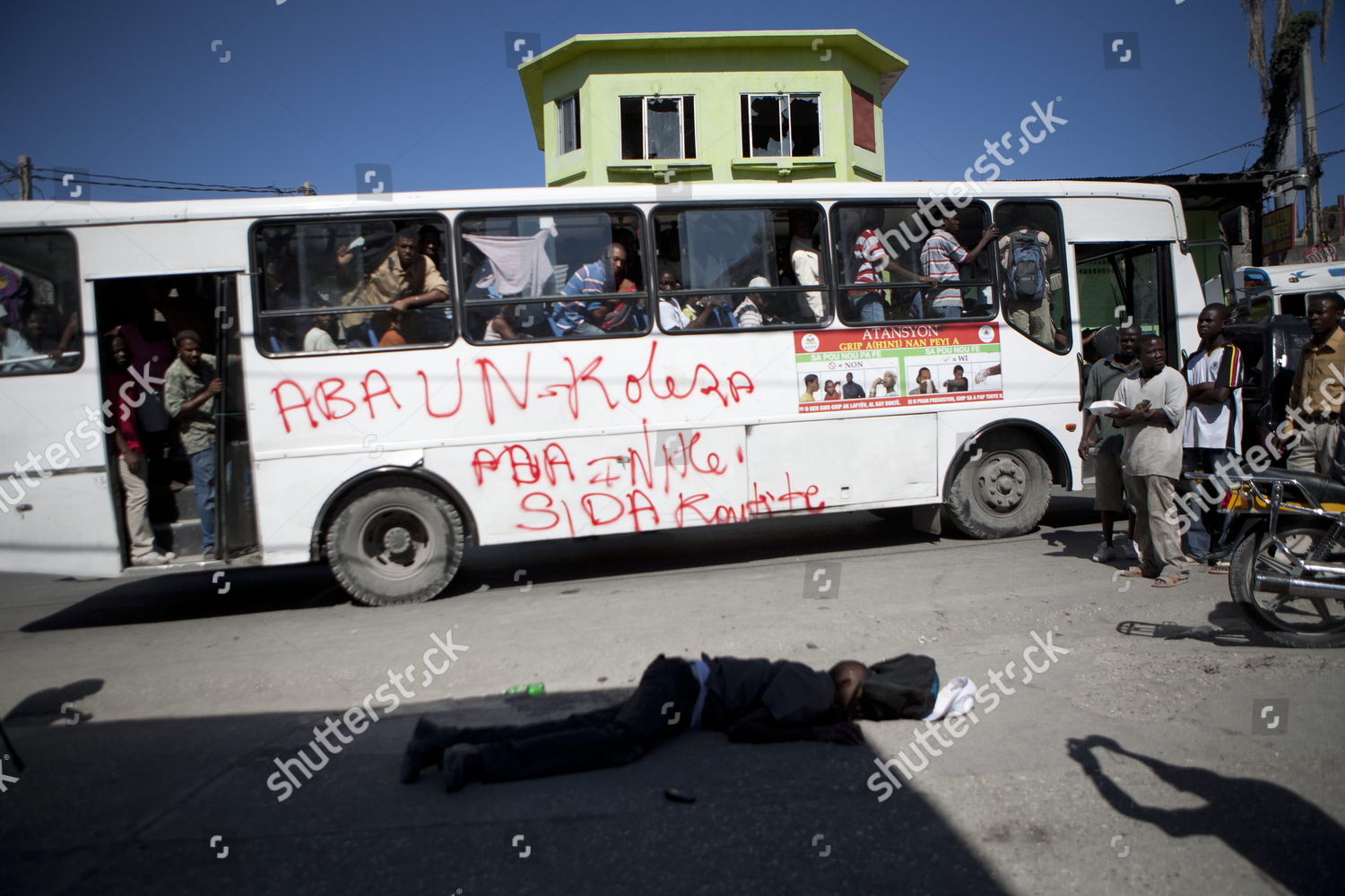 Travellers Bus Look Body Dead Man Editorial Stock Photo - Stock Image ...