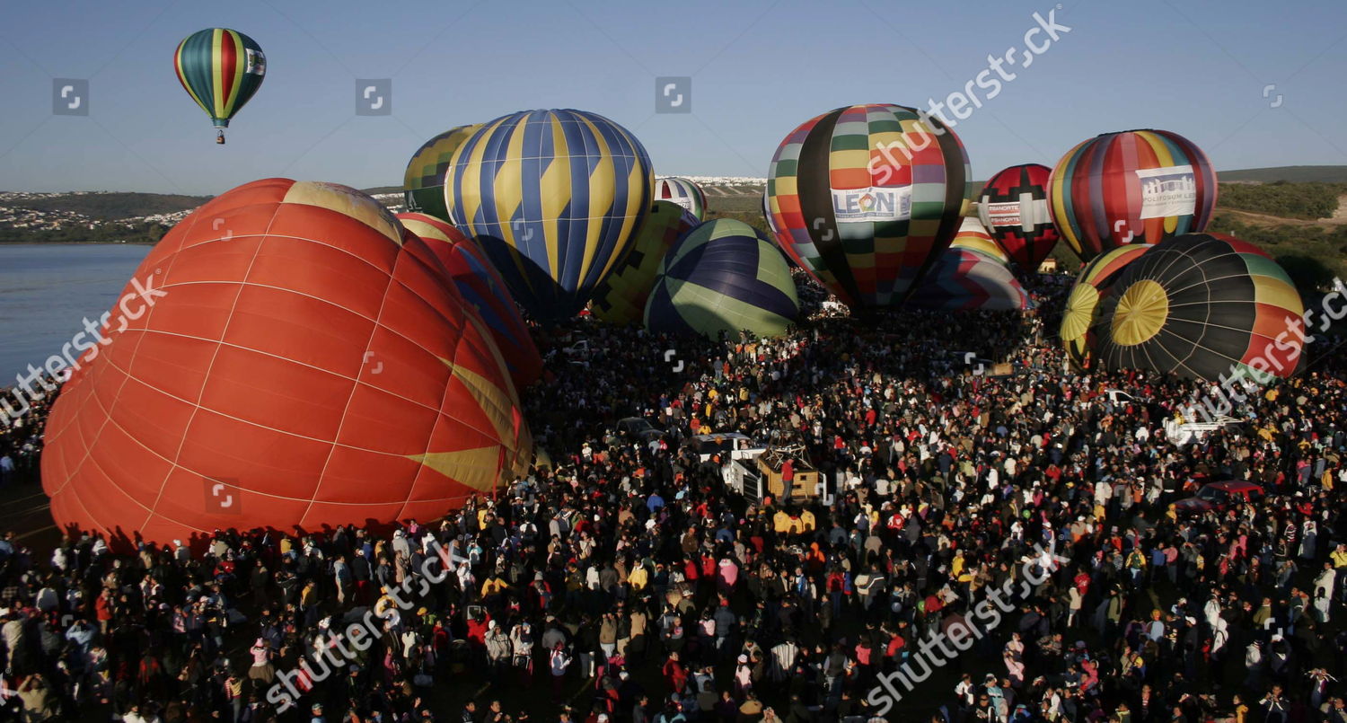 Aerostatic Balloons Prepared During Last Journey Editorial Stock Photo