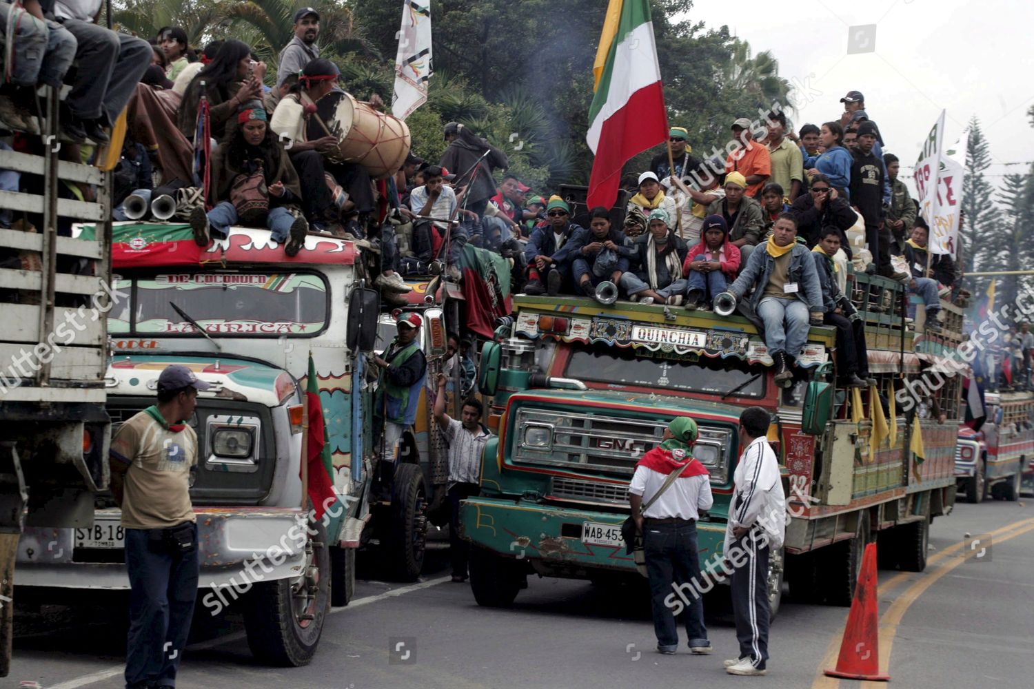 Indigenous Colombians Prepare Take Part Protest Editorial Stock Photo ...