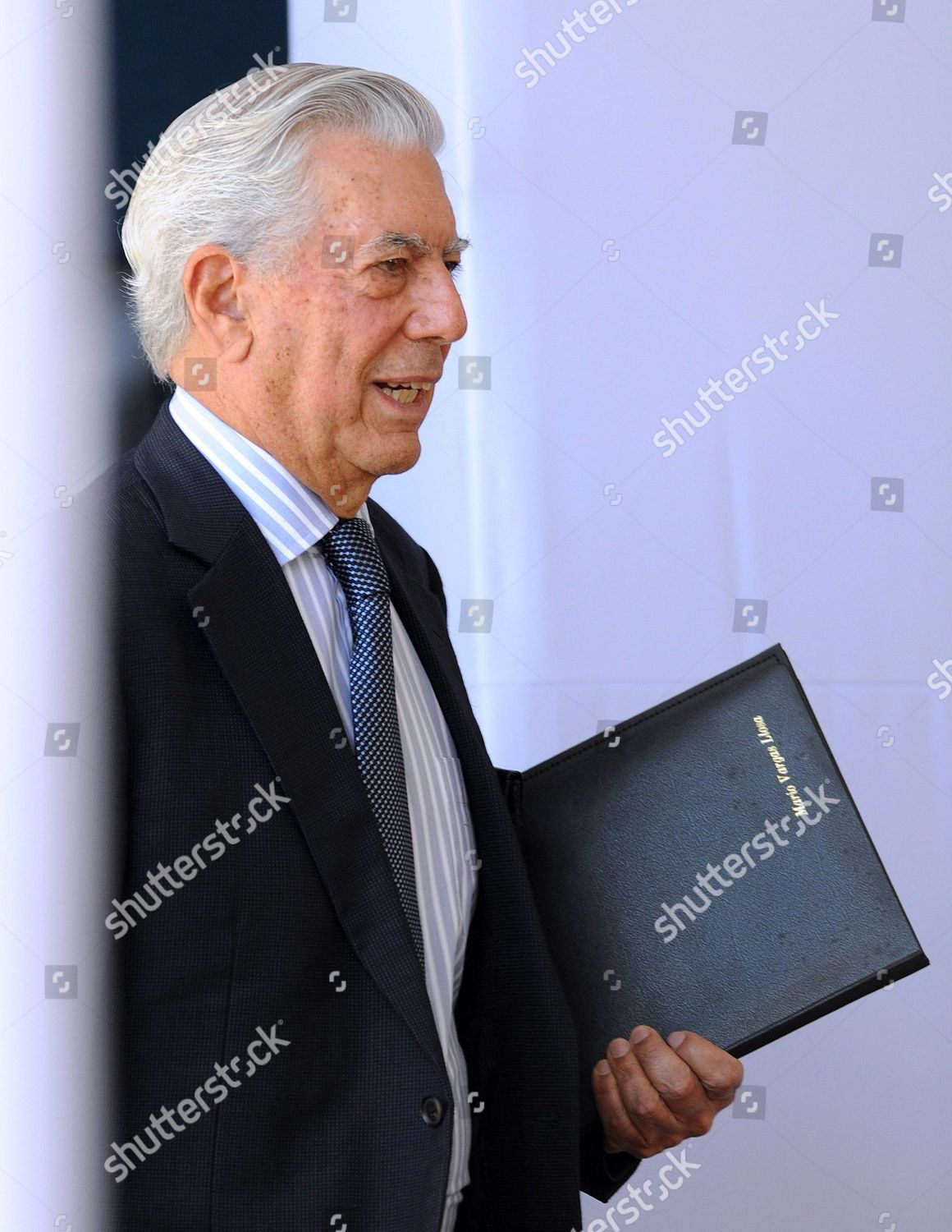 Peruvian Writer Mario Vargas Llosa Arrives Editorial Stock Photo