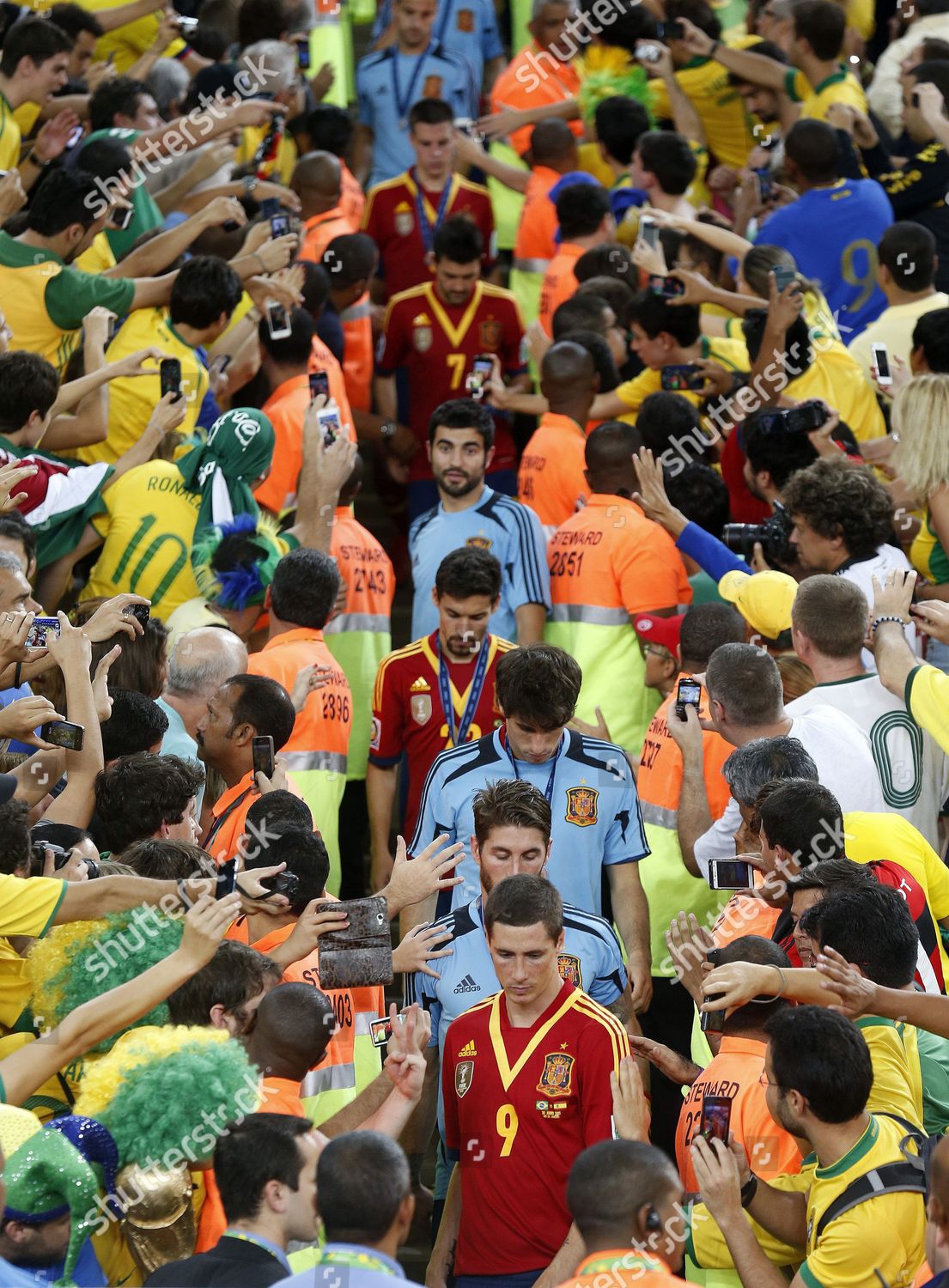Spanish National Soccer Team Players Leave Editorial Stock Photo