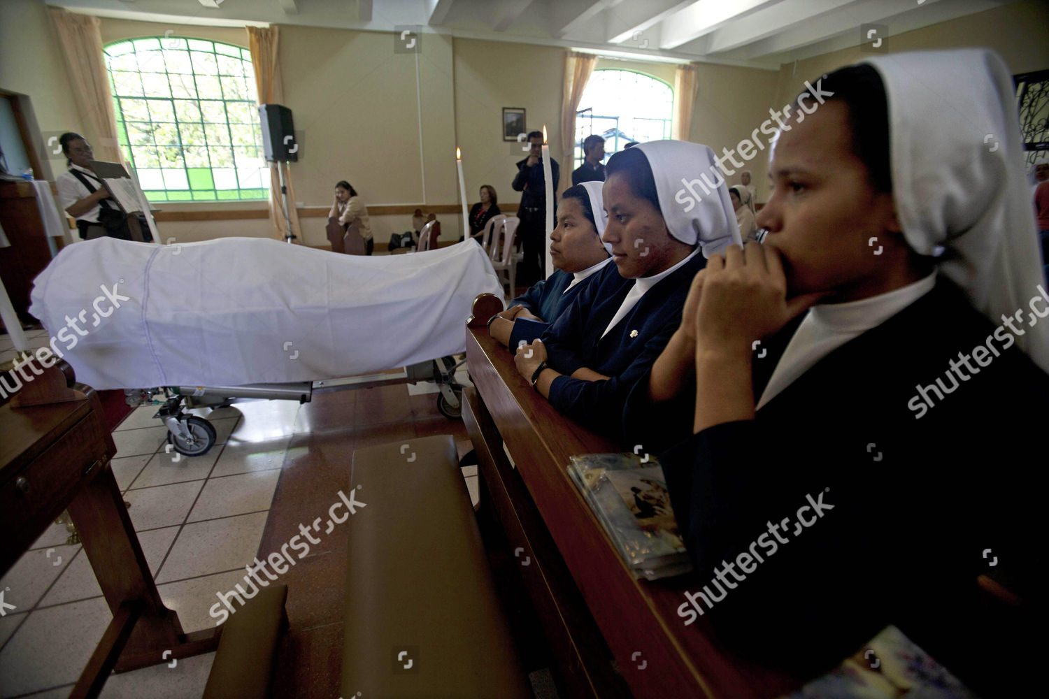 Catholic Church Members Attend Wake Cardinal Editorial Stock Photo