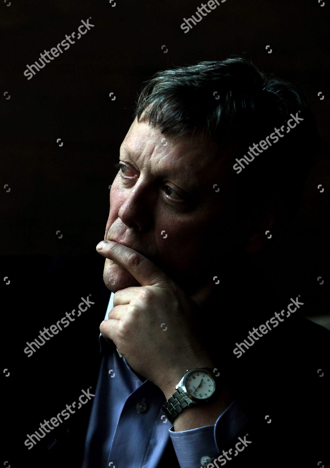 Swedish Writer Jonas Jonasson Poses During Editorial Stock Photo
