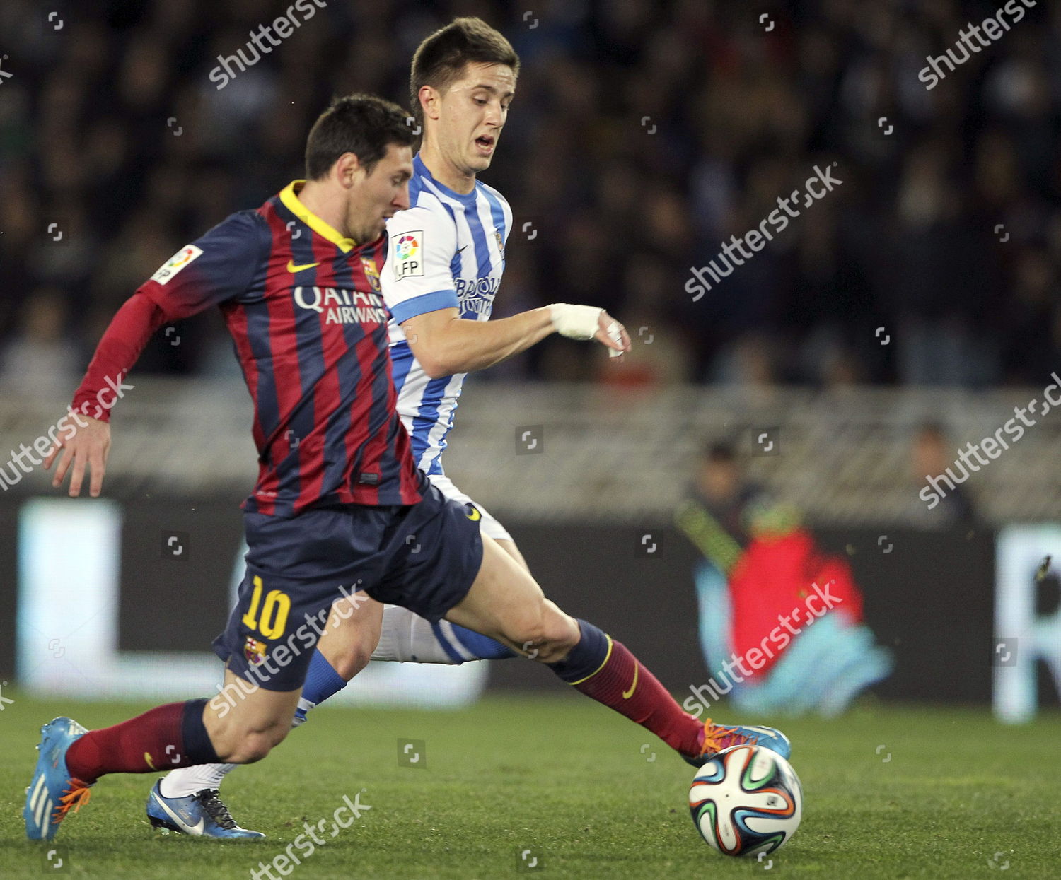Fc Barcelonas Lionel Messi L Fights Editorial Stock Photo - Stock Image