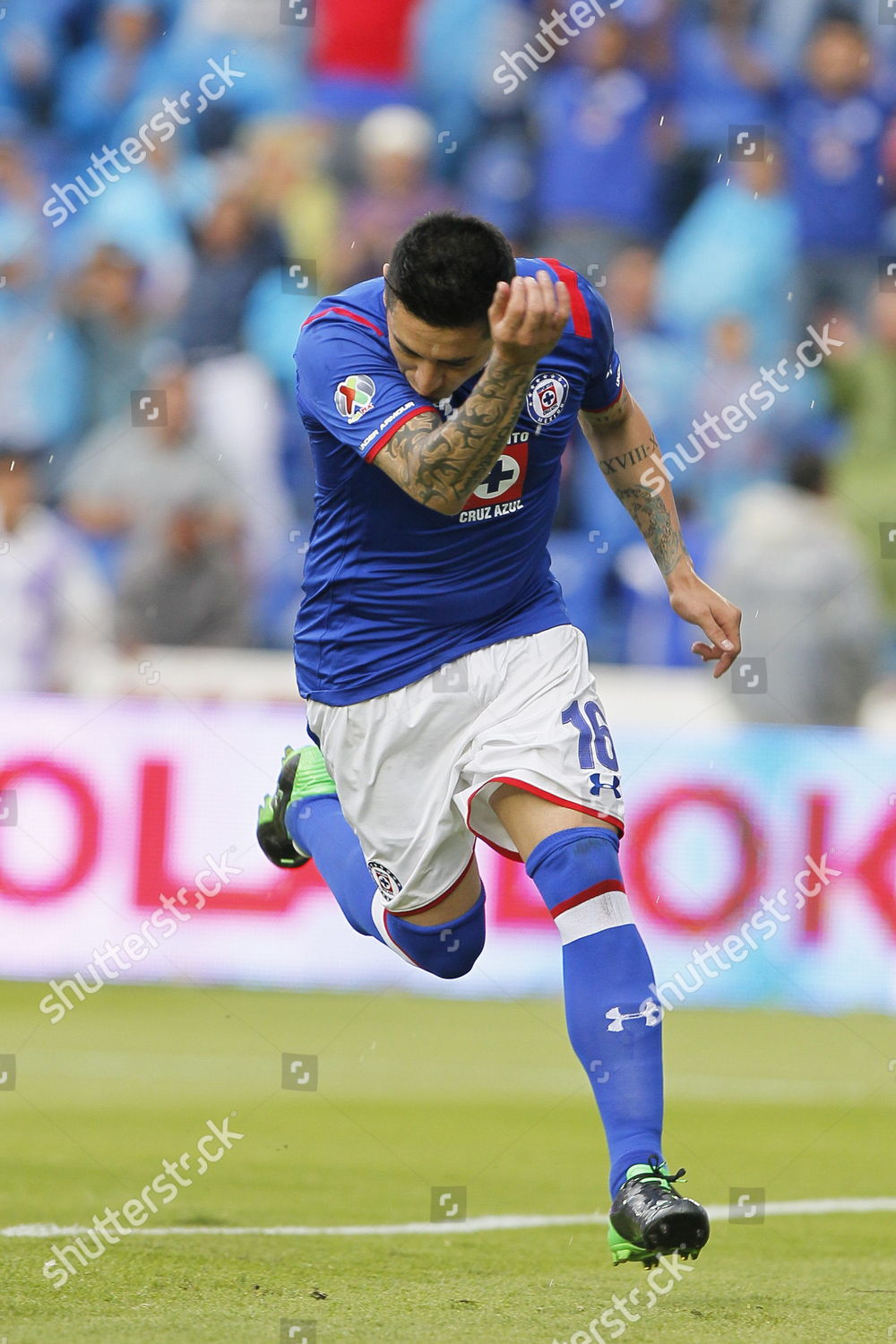 Cruz Azuls Rogelio Alfredo Chavez Celebrates Editorial Stock Photo ...