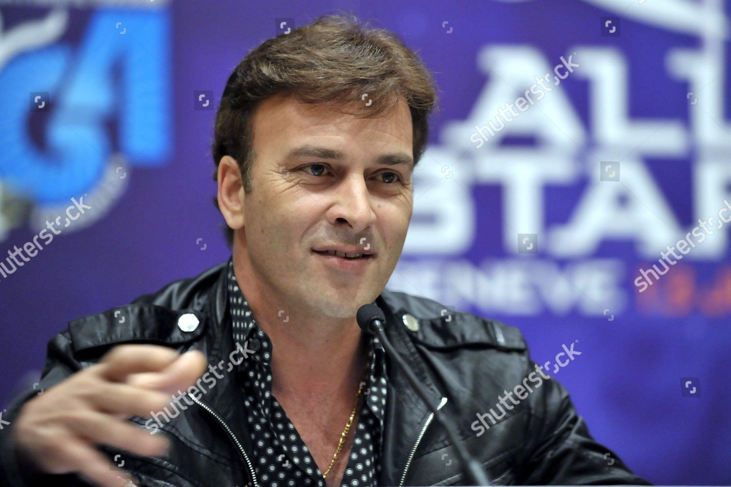 Portuguese Singer Tony Carreira Speaks During Editorial Stock Photo 