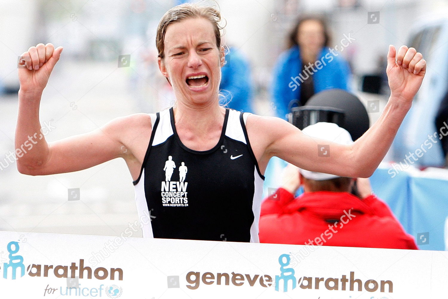 Swiss Laura Hrebec Raises Her Arms Editorial Stock Photo Stock Image