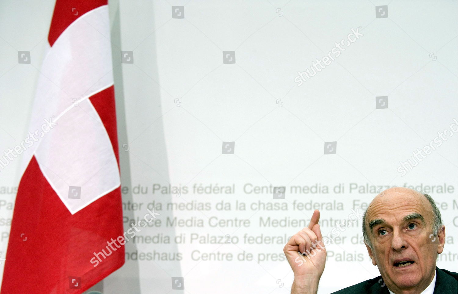 Swiss Federal President Hansrudolf Merz Head Federal Editorial