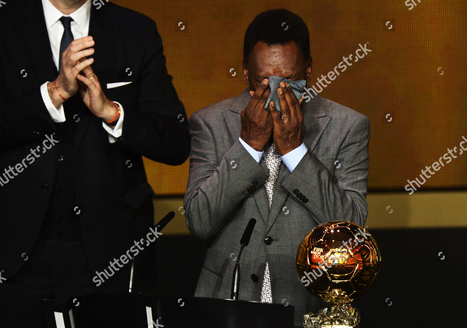 Brazilian Soccer Legend Pele Cries He Editorial Stock Photo Stock