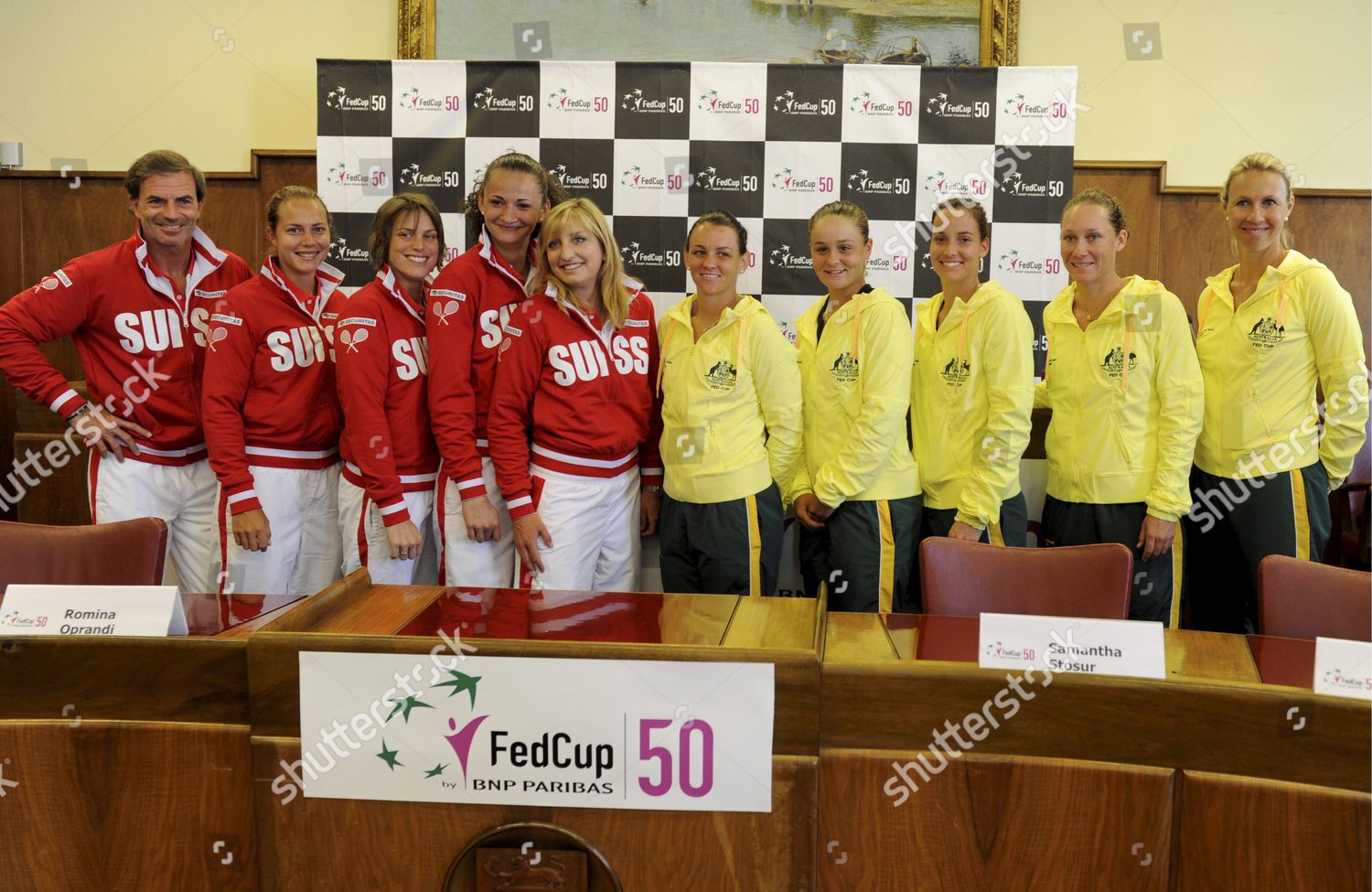 Swiss Fed Cup Team Team Captain Editorial Stock Photo Stock Image