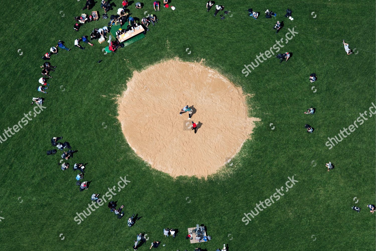 Arial View Wrestling Ground During Federal Editorial Stock Photo