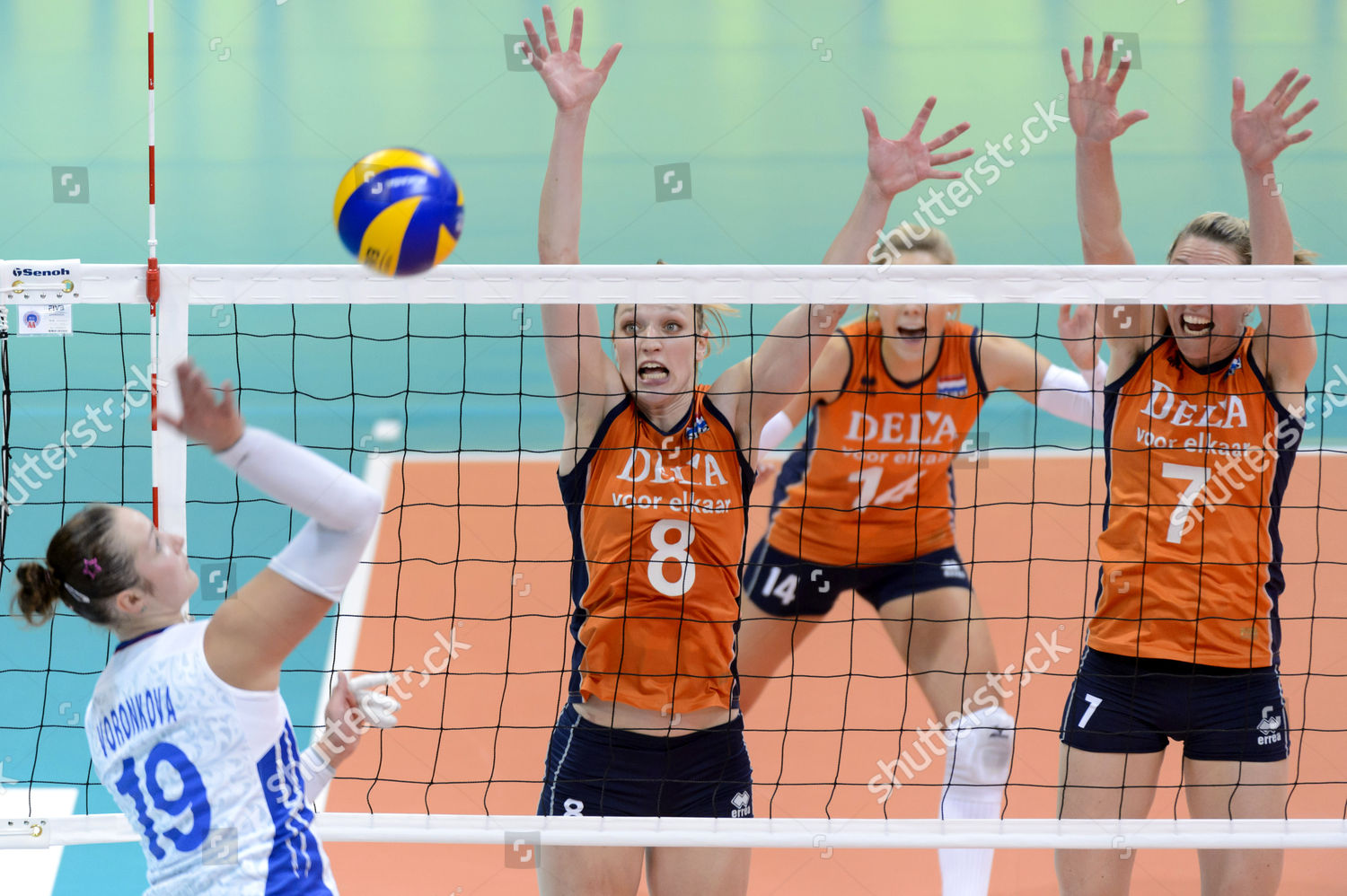 Russian Player Irina Voronkova L Spikes Editorial Stock Photo Stock